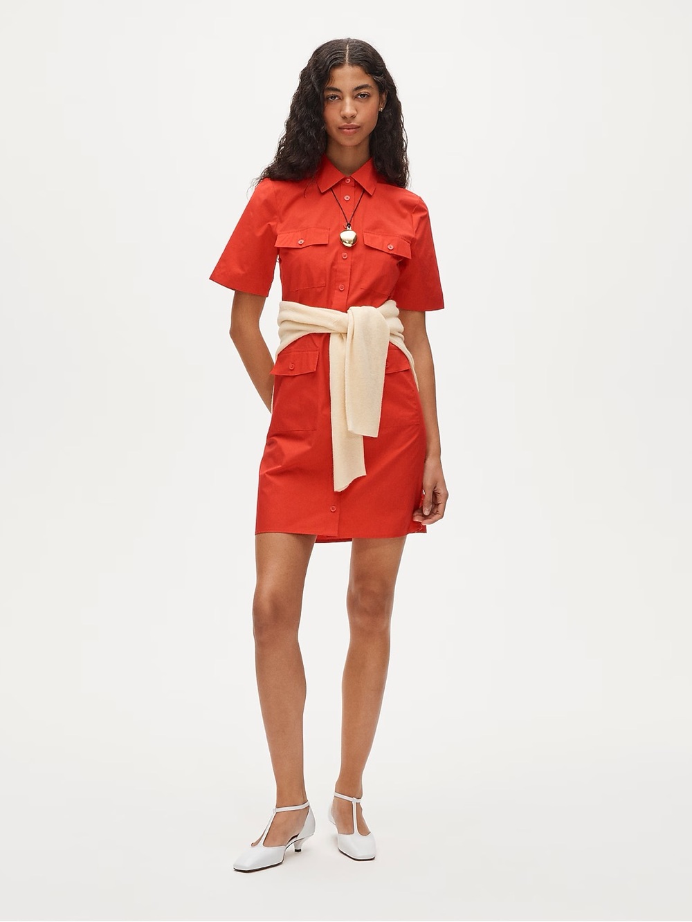NWT J crew Utility shirt-dress in cotton poplin